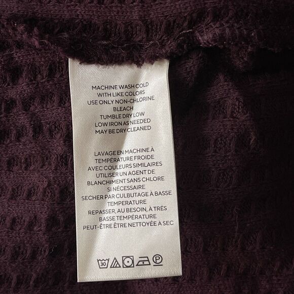 Free People Small Thermal Top Juicy Cowl Neck Split Back Long Sleeve Date Night - Picture 12 of 13